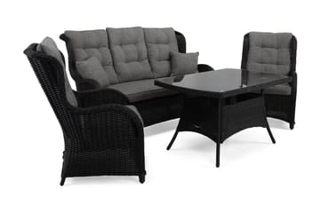 Marcus Soffgrupp Utomhus 3-sits Ink. Utefåtöljer - Svart - Utemöbler - Loungemöbler - Soffgrupp utomhus