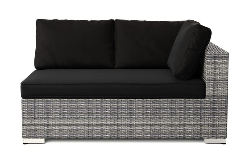 Bahamas Högermodul utomhus 140 cm i konstrotting, Grå