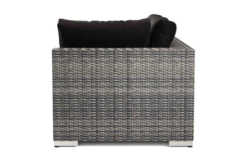 Bahamas Högermodul utomhus 140 cm i konstrotting - Grå - Utemöbler - Loungemöbler - Modulsoffa utomhus