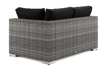 Bahamas Högermodul utomhus 140 cm i konstrotting - Grå - Utemöbler - Loungemöbler - Modulsoffa utomhus
