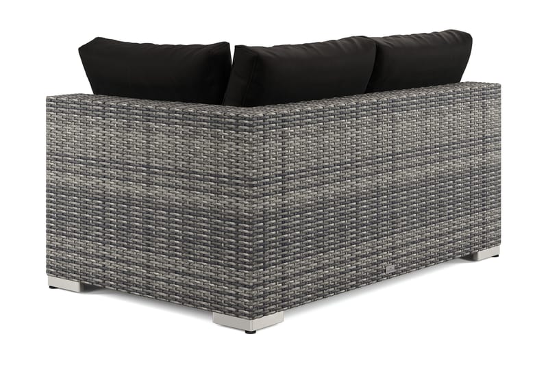 Bahamas Högermodul utomhus 140 cm i konstrotting - Grå - Utemöbler - Loungemöbler - Modulsoffa utomhus