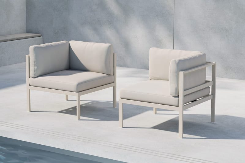Hörnmodul Copacabana 74 cm Utomhus - Beige - Utemöbler - Loungemöbler - Modulsoffa utomhus - Hörnmodul utesoffa
