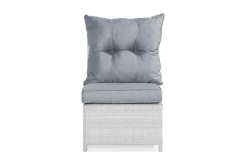 James Mittmodul utomhus i konstrotting - Vit / Ljusgrå dynor - Utemöbler - Loungemöbler - Modulsoffa utomhus