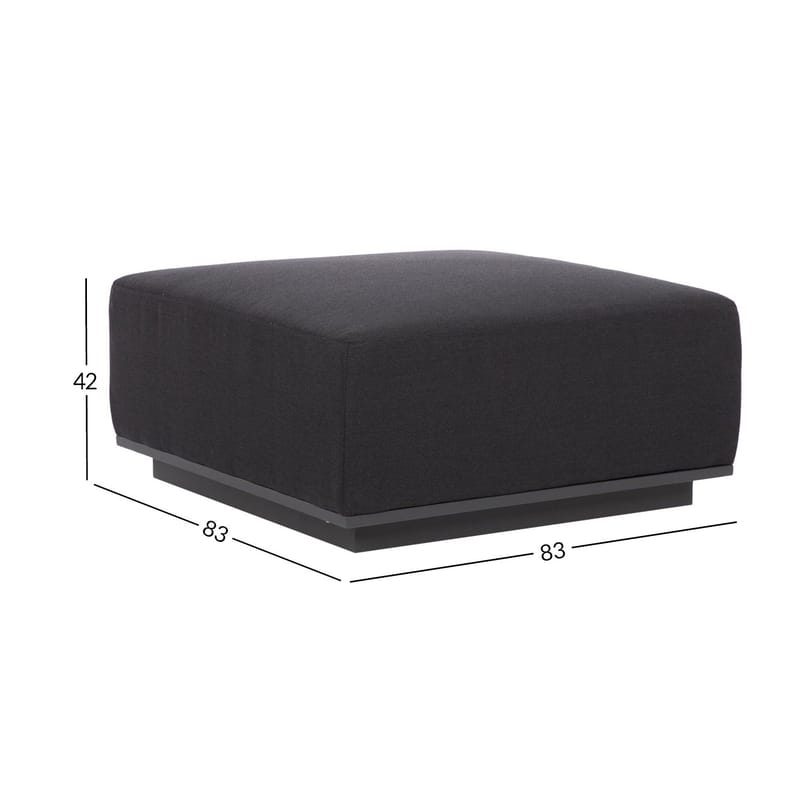 Ottoman Fuller 83x83x42 cm - Mörkgrå - Utemöbler - Loungemöbler - Modulsoffa utomhus - Fotpall & pall utomhus