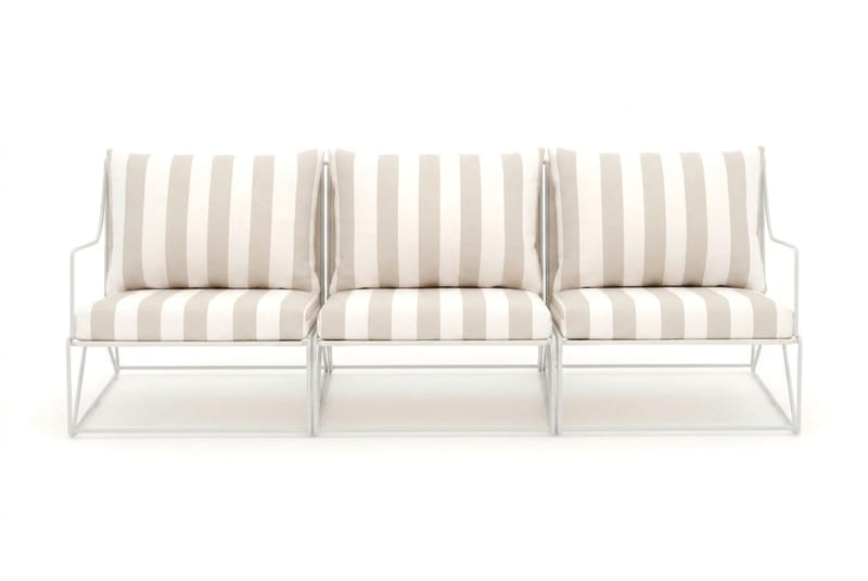 Usteryd 3 sits Loungesoffa - Beige/Striped - Utemöbler - Loungemöbler - Loungesoffa