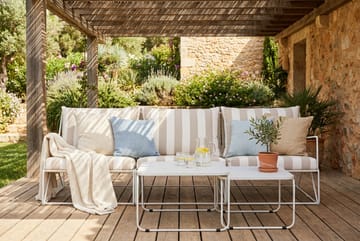 Usteryd 3 sits Loungesoffa med satsbord - Beige/Striped - Utemöbler - Loungemöbler - Soffgrupp utomhus
