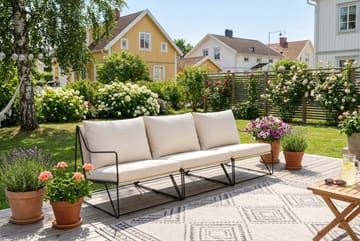 Usteryd 3 sits Loungesoffa - Svart/Beige - Utemöbler - Loungemöbler - Loungesoffa