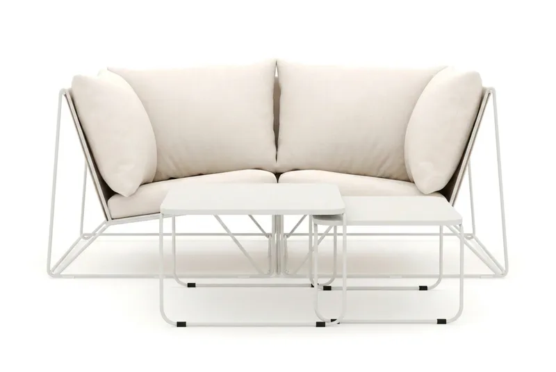 Usteryd utomhus rak 2-sits soffa - Beige/Beige - Utemöbler - Loungemöbler - Soffgrupp utomhus