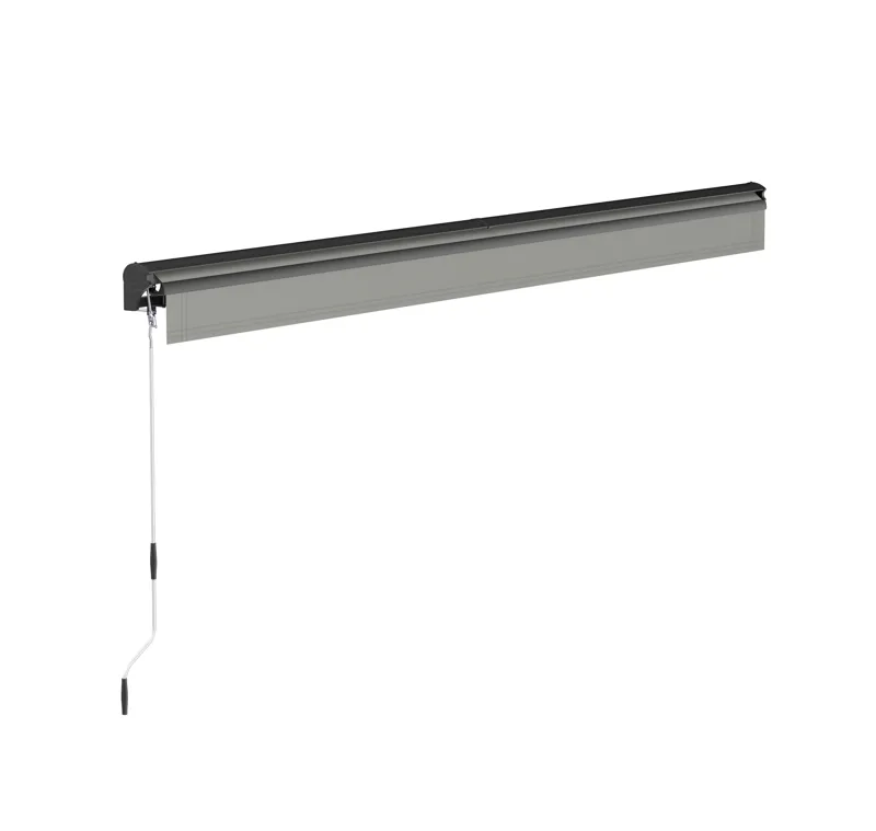 Terrassmarkis Halvkassett 3x2,5 m | Motor & fjärrkontroll | Ljusgrå - Ljusgrå - Utemöbler - Solskydd - Markiser - Balkongmarkis