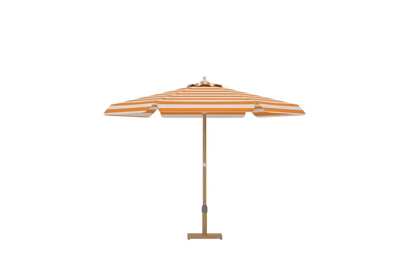 Parasoll Cerox 270 cm Utomhus, peach och vit, randig