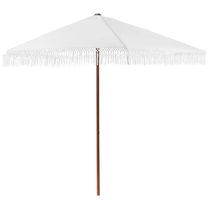 Parasoll utomhus 258 cm Murasa, vit/brun