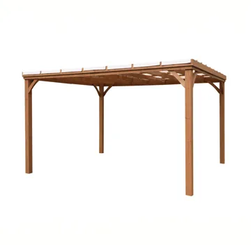 Pergola trä | 3,65x3m | Furu - Brun - Utemöbler - Solskydd - Pergola