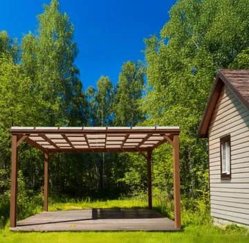 Pergola trä | 3,65x3m | Furu - Brun - Utemöbler - Solskydd - Pergola