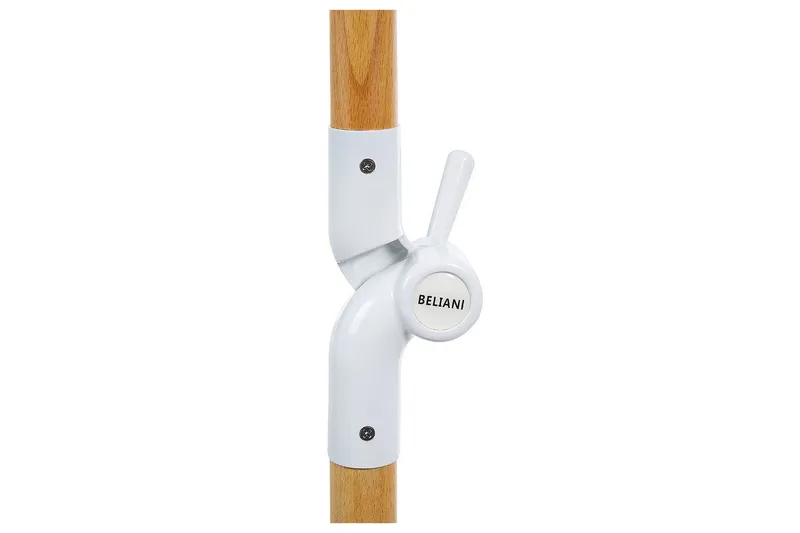 Teulon Parasoll 150 cm - Gul/Vit/Ljusbrun - Utemöbler - Solskydd - Parasoll - Balkongparasoll