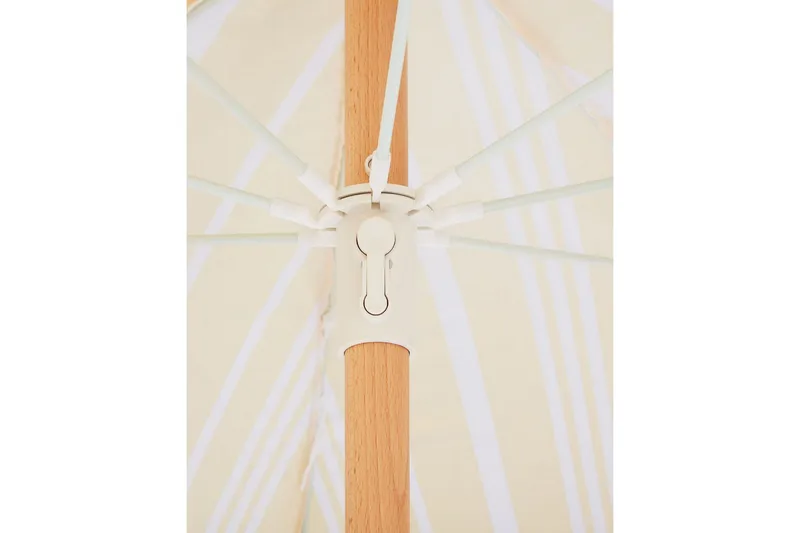 Teulon Parasoll 150 cm - Gul/Vit/Ljusbrun - Utemöbler - Solskydd - Parasoll - Balkongparasoll