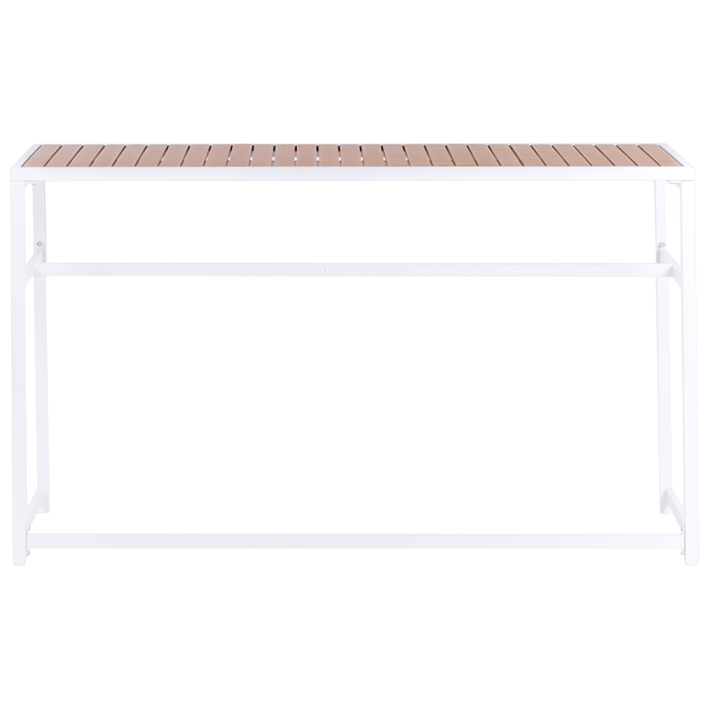 Barbord utomhus Avetrana 50x150 cm - Vit/Brun - Utemöbler - Utebord & trädgårdsbord - Barbord utomhus