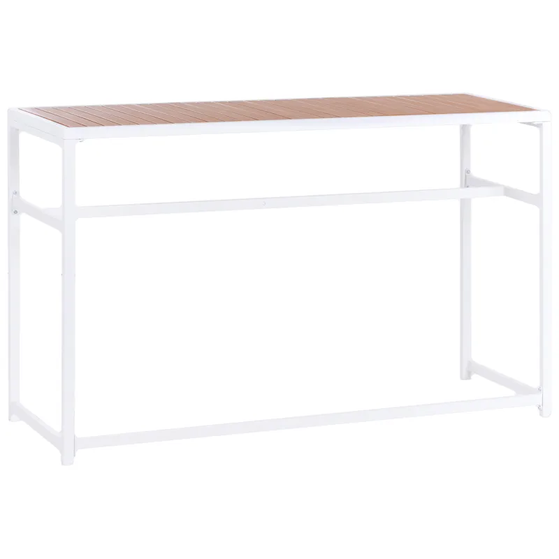 Barbord utomhus Avetrana 50x150 cm, Vit/Brun