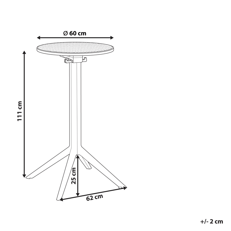 Barbord utomhus Legrena 60 cm - svart - Utemöbler - Utebord & trädgårdsbord - Barbord utomhus