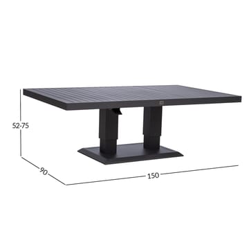 Bord Tomson 150x90x52-75 cm - Mörkgrå - Utemöbler - Utebord & trädgårdsbord - Matbord utomhus