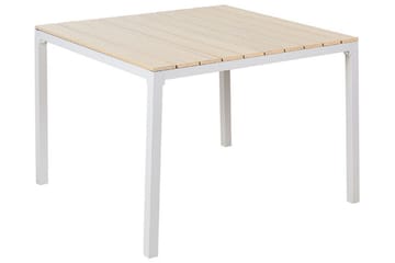 Edmundston Matbord Utomhus 95x95 cm - Beige/Vit - Utemöbler - Utebord & trädgårdsbord - Matbord utomhus