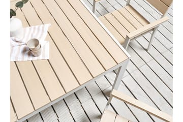 Grosseto Matbord Utomhus 150x90 cm - Beige/Vit - Utemöbler - Utebord & trädgårdsbord - Matbord utomhus