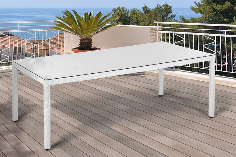Italy Trädgårdsbord 220 cm - Vit - Utemöbler - Utebord & trädgårdsbord - Matbord utomhus