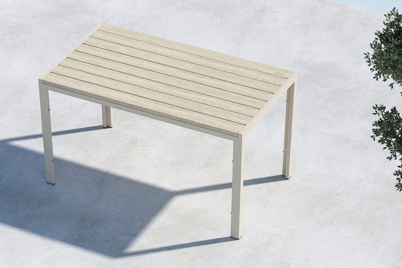 Mirko Matbord Utomhus 80x140 cm - Beige - Utemöbler - Utebord & trädgårdsbord - Matbord utomhus