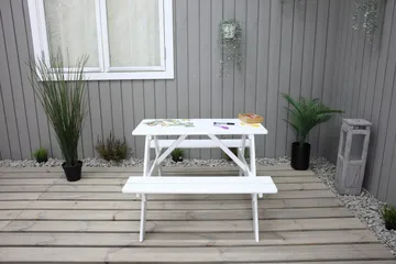 Nancie Mini Picknickbord - Vit - Utemöbler - Utebord & trädgårdsbord - Picknickbord & bänkbord