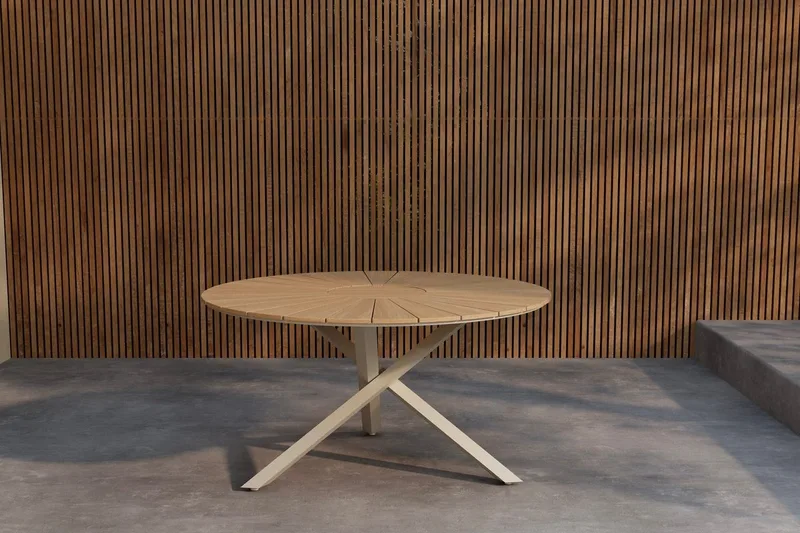 Runt matbord Mexico 140 cm Utomhus, Natur