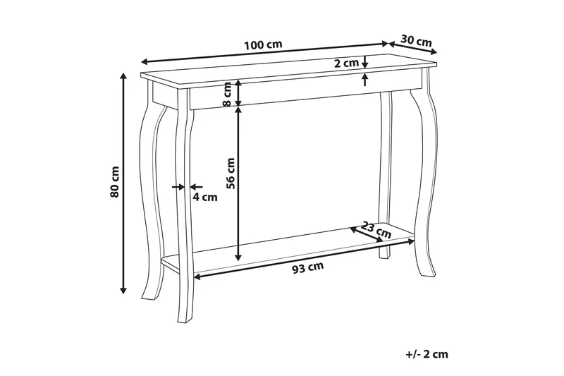 Boldman Avlastningsbord Utomhus och Sidobord Utomhus 100 cm Trä - Svart - Utemöbler - Utebord & trädgårdsbord - Sidobord utomhus