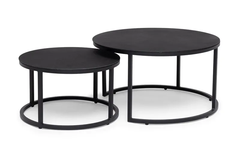 Hillerstorp Jet Set Satsbord Rund Utomhus, Glas/Svart