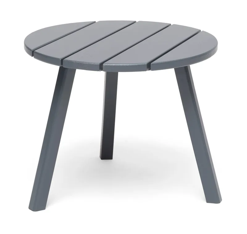 Hillerstorp Tennessee Runt Sidobord och BlomUtebord Utomhus 50 cm Trä, Grå