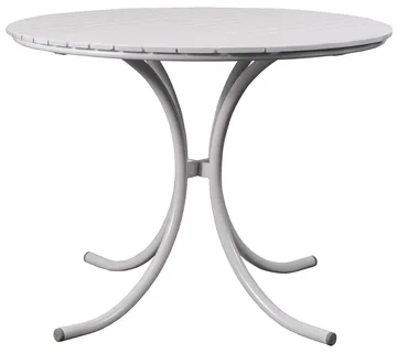 Utematbord Holmö Runt i Vit - 103 cm - Utemöbler - Utebord & trädgårdsbord - Matbord utomhus