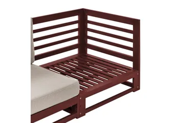2-sitssoffa Trani Rödbrun/grått/beige - Rödbrun/grått/beige - Utemöbler - Utesoffa - Trädgårdssoffa