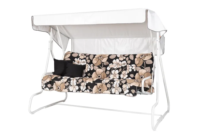 De Luxe Komplett Hammock 196 cm, Vit/Blommig
