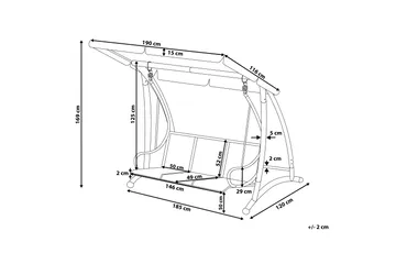 Bogart Hängsoffa 190 cm - Svart - Utemöbler - Utesoffa - Hammock