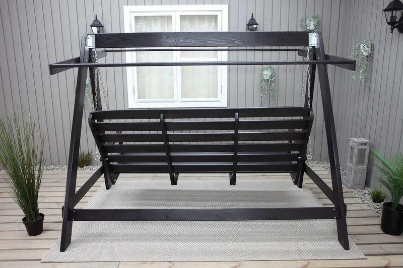 Pelle Hammock utan Tak - Mörkbrun - Utemöbler - Utesoffa - Hammock