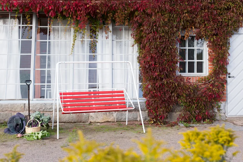 Retro 3-sits hammock, vit stomme - Varax - Utemöbler - Utesoffa - Hammock