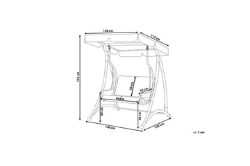 Tesero Hängsoffa 146 cm - Grå - Utemöbler - Utesoffa - Hammock