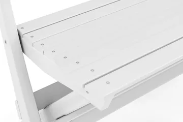 Landet liten soffa utomhus 110x60x89 cm - Träsoffa akacia - Vit - Utemöbler - Utesoffa - Trädgårdssoffa