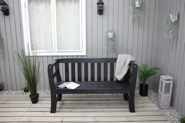 Rosenberg Utesoffa - Kaffesvart - Utemöbler - Utesoffa - Trädgårdsbänk & utebänk