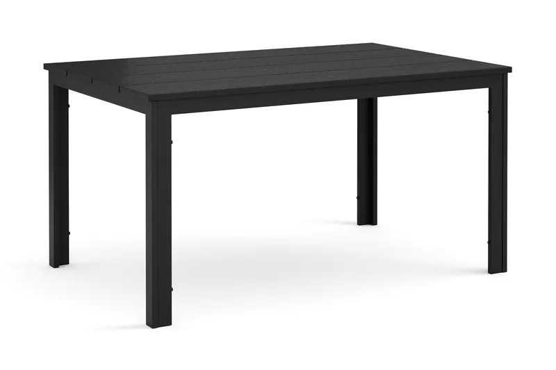 Tunis Rektangulärt Matbord utomhus 140x90 cm i plast och metall, Svart