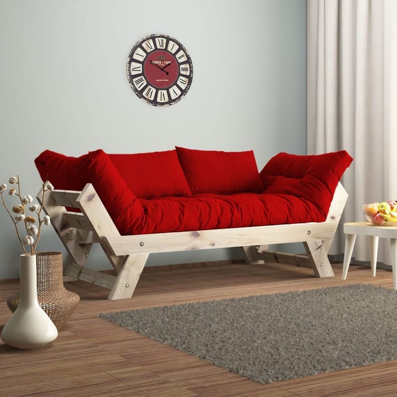 Zylar 2-sits Bäddsoffa, Röd