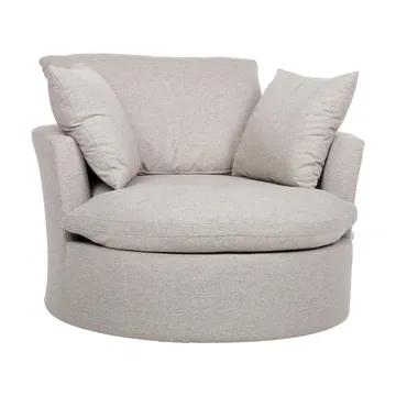 Fåtölj Fluffy Swivel 110x105x65/86 cm - Ljusgrå - Utemöbler - Utestol & trädgårdsstol - Utefåtölj & loungefåtölj
