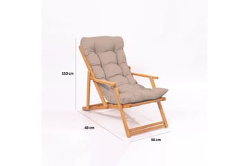 Gardellis Solstol 58x49 cm - Brun/Natur - Utemöbler - Utestol & trädgårdsstol - Solstolar