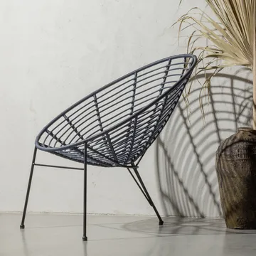 Loungestol Jane 72 cm Utomhus - Bläck - Utemöbler - Utestol & trädgårdsstol - Utefåtölj & loungefåtölj
