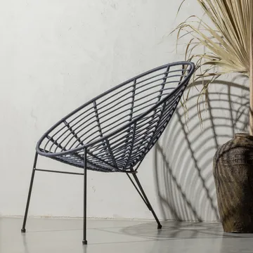 Loungestol Jane 72 cm Utomhus - Bläck - Utemöbler - Utestol & trädgårdsstol - Utefåtölj & loungefåtölj