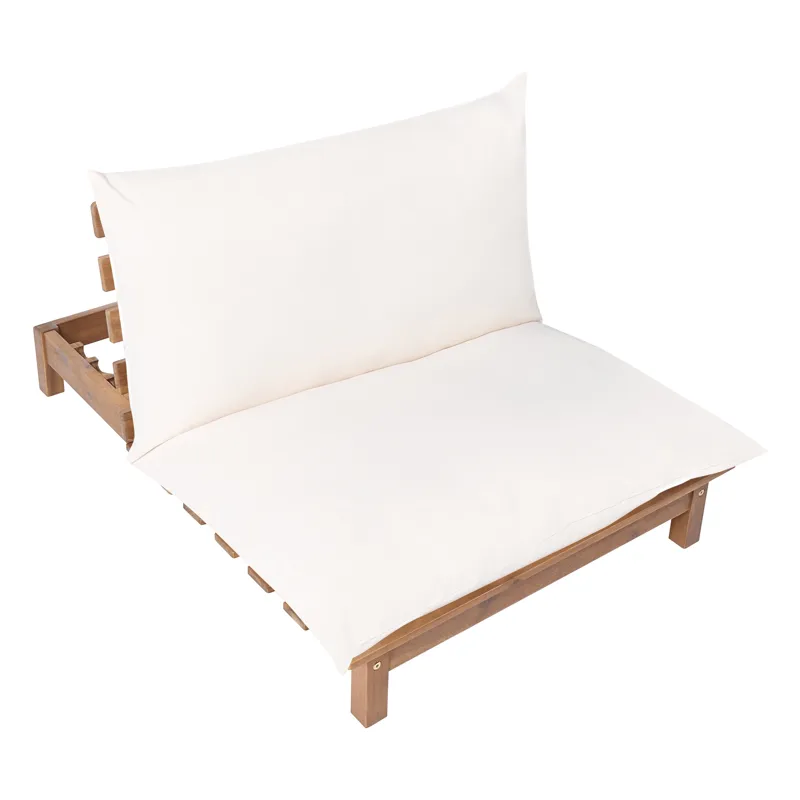 Solstol utomhus med Dyna Suno Akaciaträ - Brun/Beige - Utemöbler - Utestol & trädgårdsstol - Solstolar