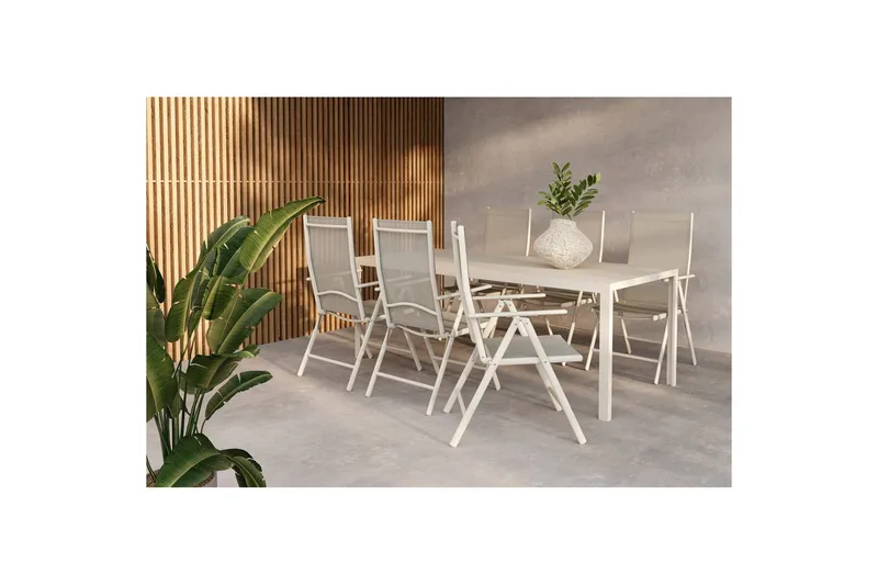 Break Matbord 205 cm med 6 Break Karmstol Utomhus, 205x90x74