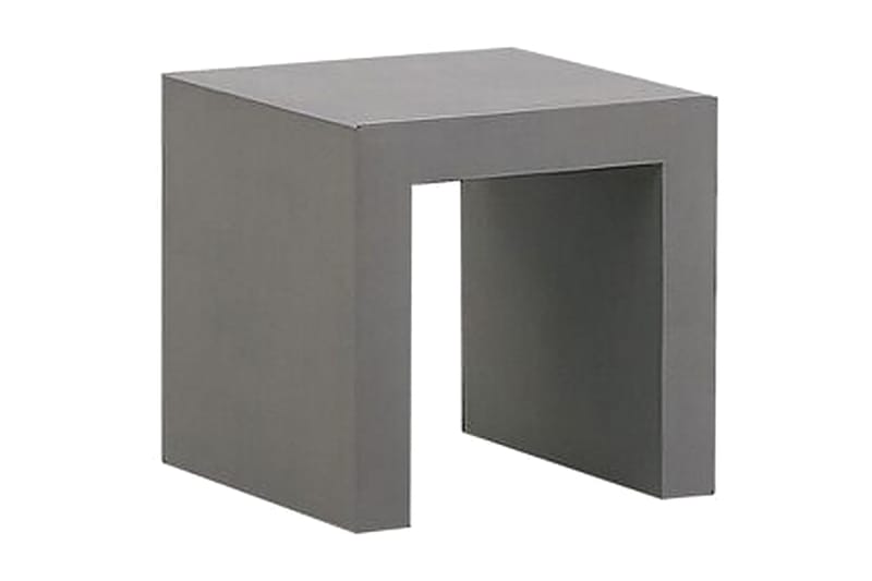 Trädgårdsset av Utebord och 4 pallar 90x90 OLBIA - Grå - Utemöbler - Utegrupp - Cafeset